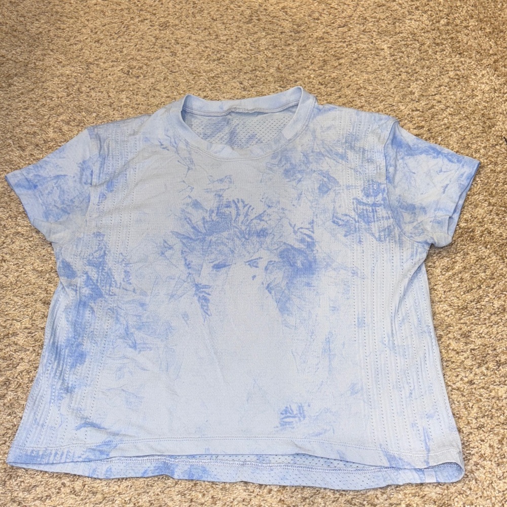 lululemon athletica Blue Short Sleeve Tee
